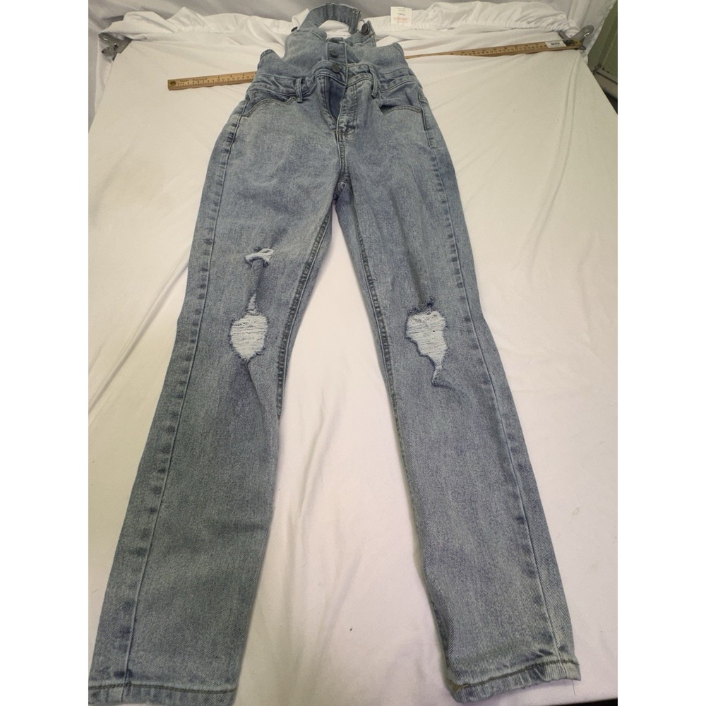 No Boundaries Overalls Bib Womens 3/5 SmallBlue Denim Cottagecore Vintage Farmer